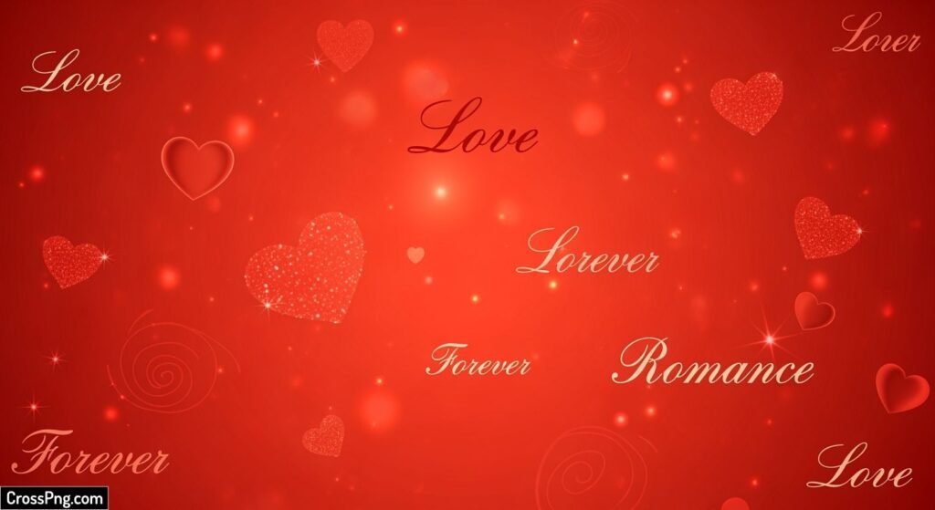 Red love background image