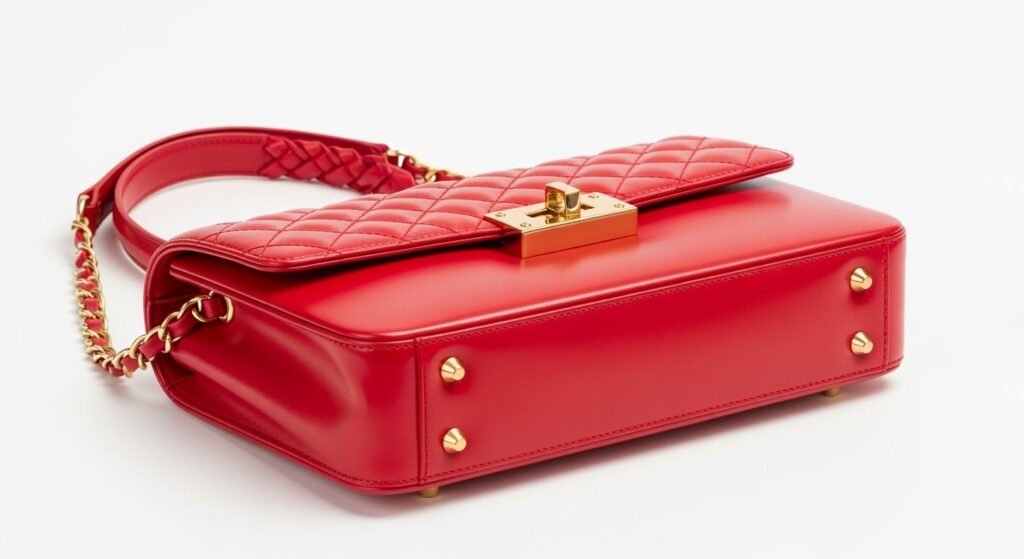 Red luxuru handbags white image 4