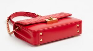 Red luxuru handbags white image 4