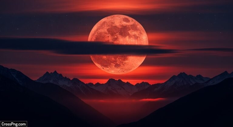Red moon background image