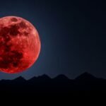 Red moon background image