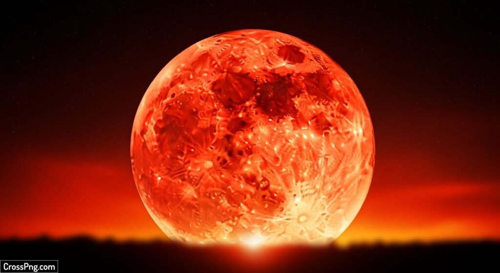 Red moon background image 2