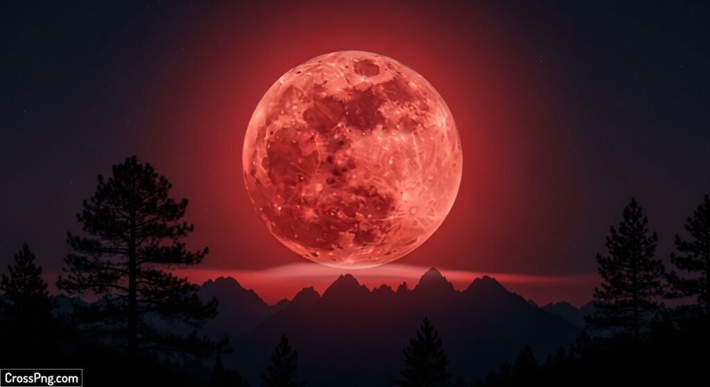 Red moon background image 3