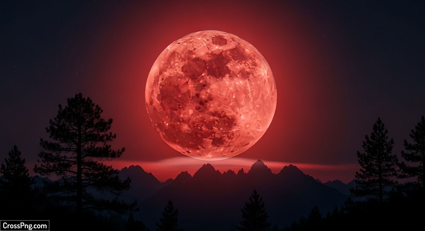 Red moon background image 3