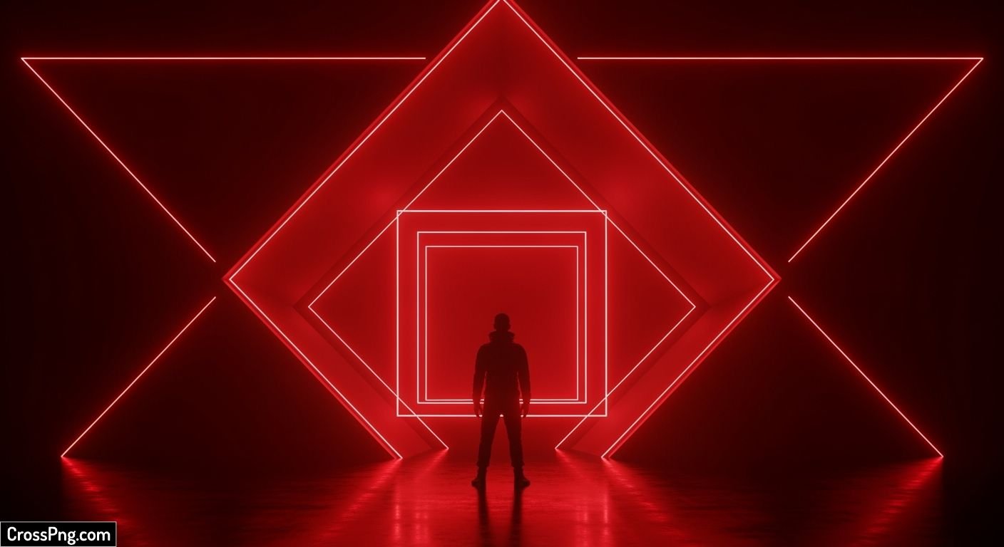 Red neon background image