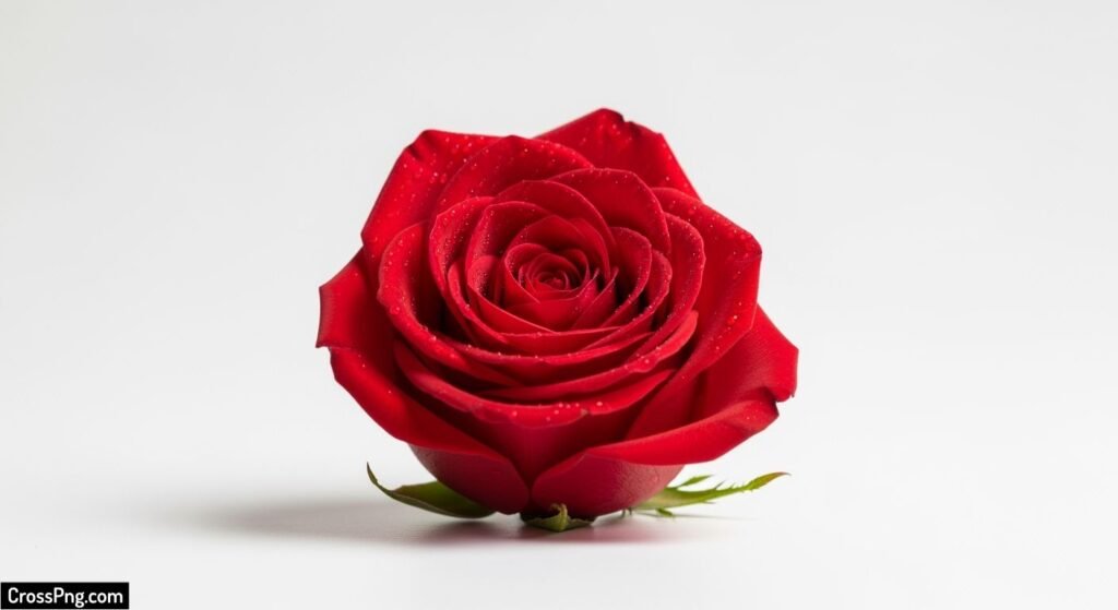 Red rose white background image