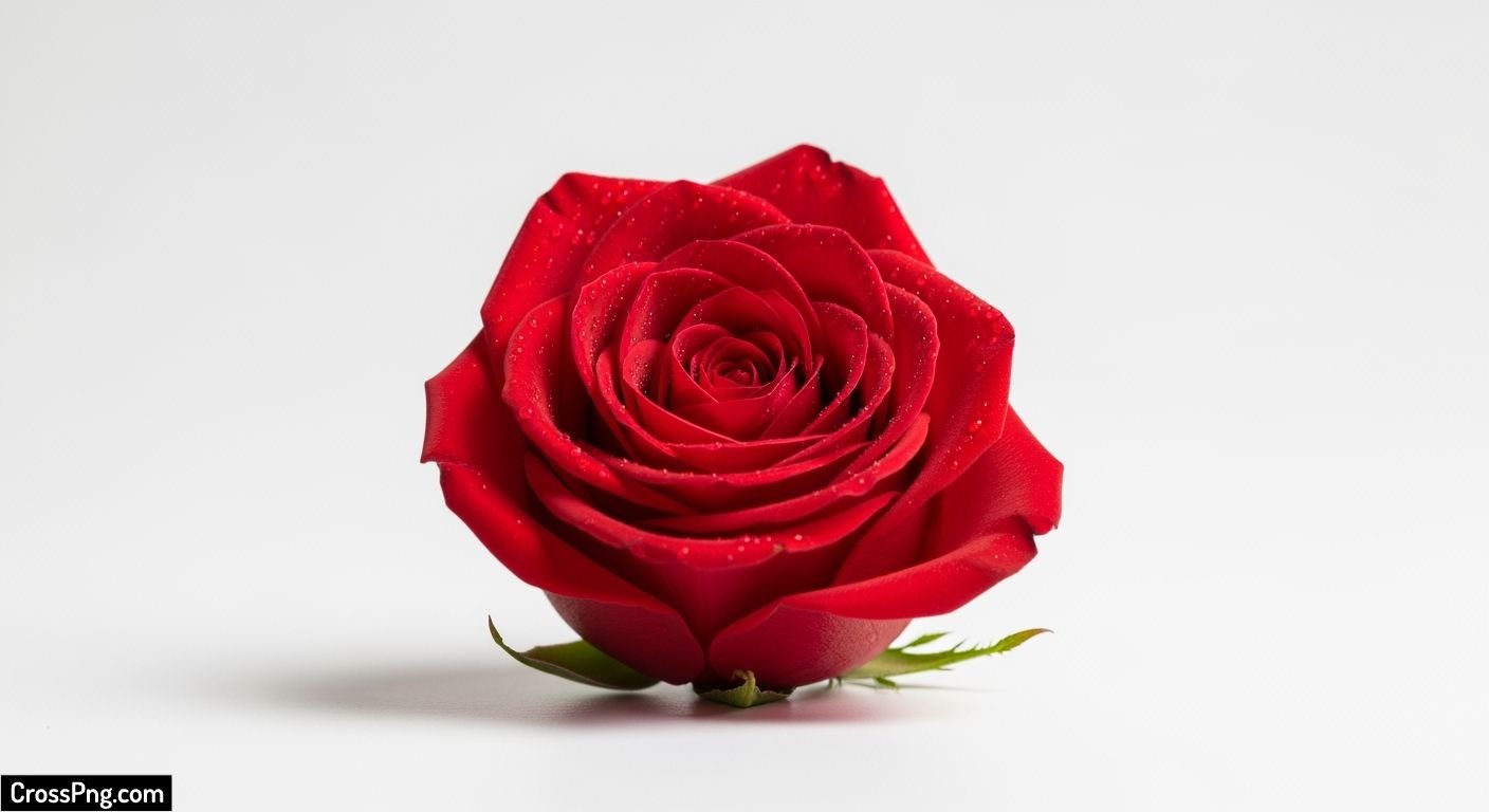 Red rose white background image