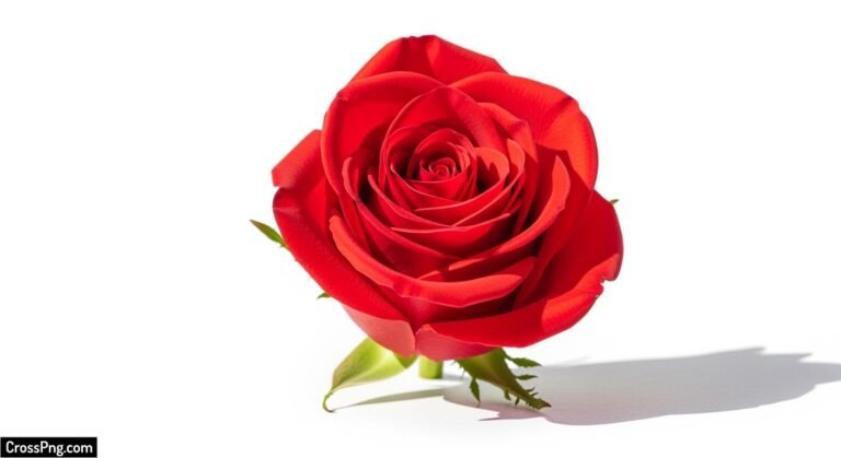 Red rose white background image 2