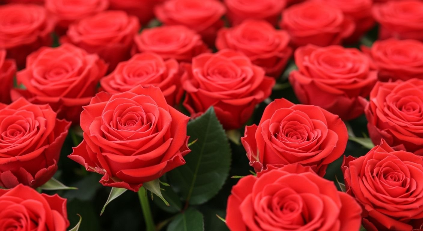 Red roses background image 3