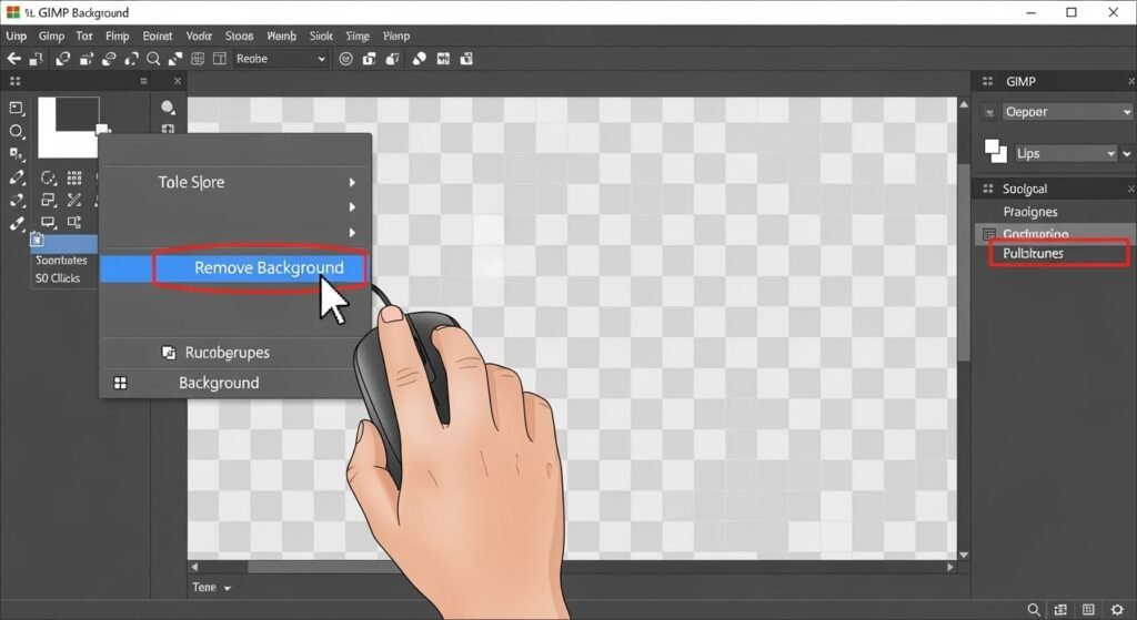 Remove background in gimp image 2