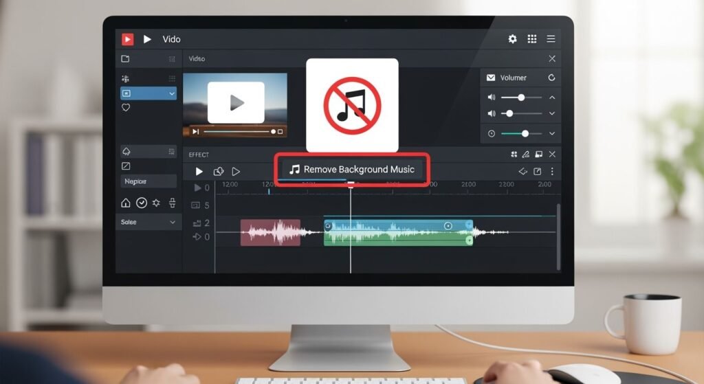 Remove background music from video image