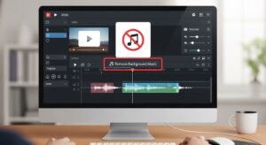 Remove background music from video image