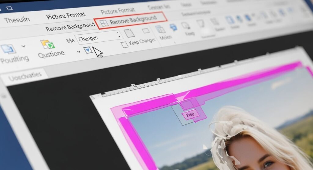 Remove background on word image 3