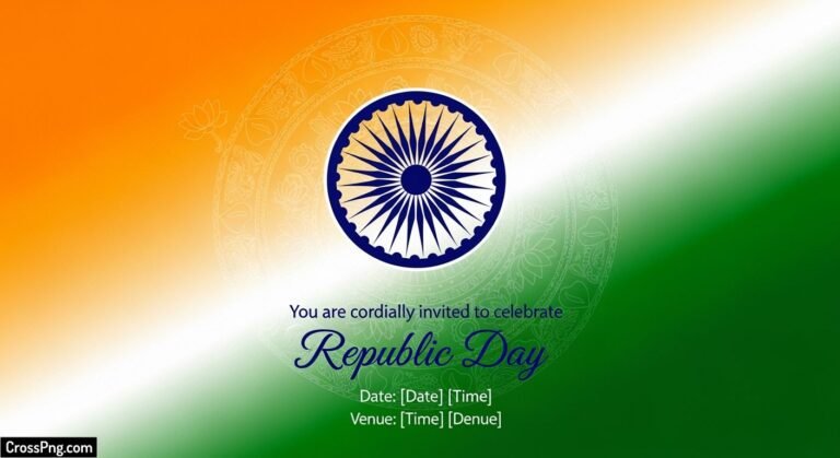 Republic day invitation card background image 3