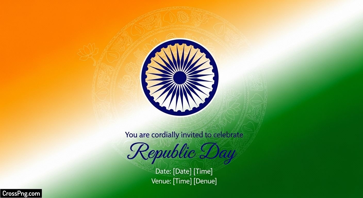 Republic day invitation card background image 3