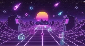 Retro arcade background mp image 2