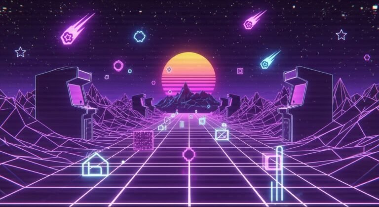 Retro arcade background mp image 2