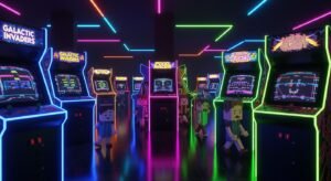 Retro arcade background mp image