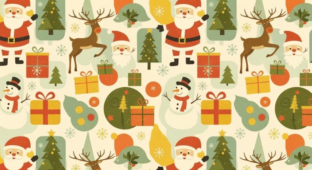Retro christmas background image