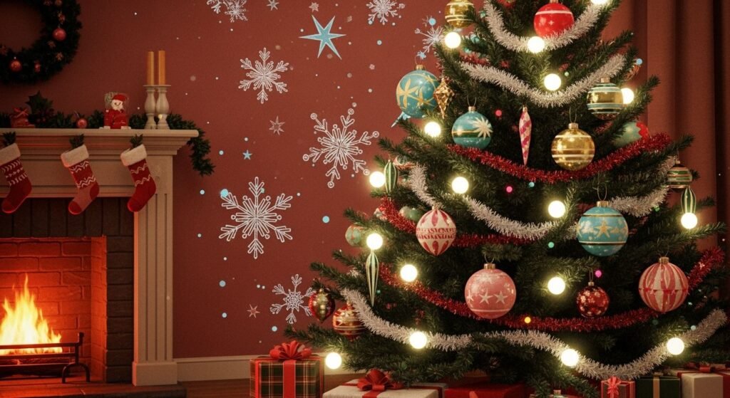 Retro christmas background image 2