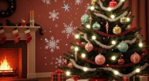 Retro christmas background image 2