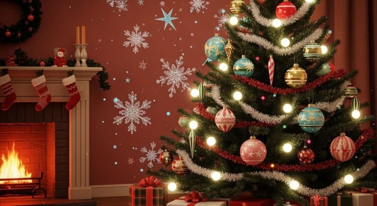 Retro christmas background image 2