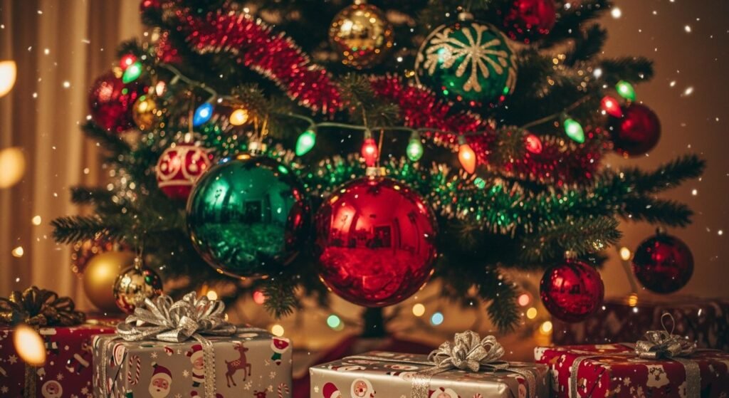 Retro christmas background image 4