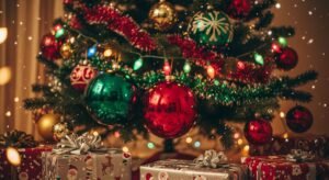 Retro christmas background image 4