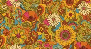 Retro floral background image 2