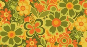 Retro floral background image 3