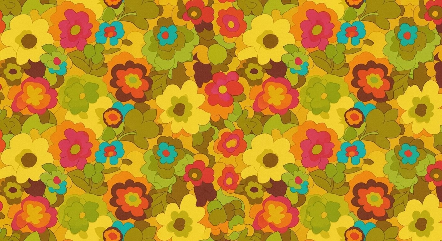 Retro floral background image 4