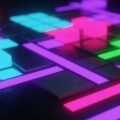 Retro neon tile