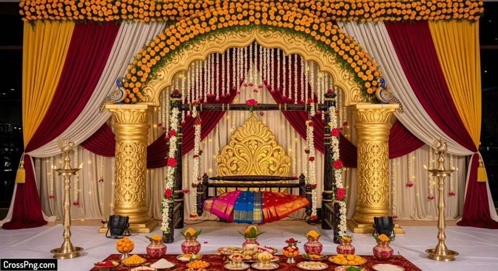 Rice ceremony background decoration image