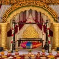 Rice ceremony background decoration