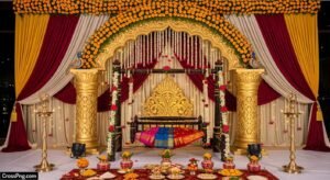 Rice ceremony background decoration image