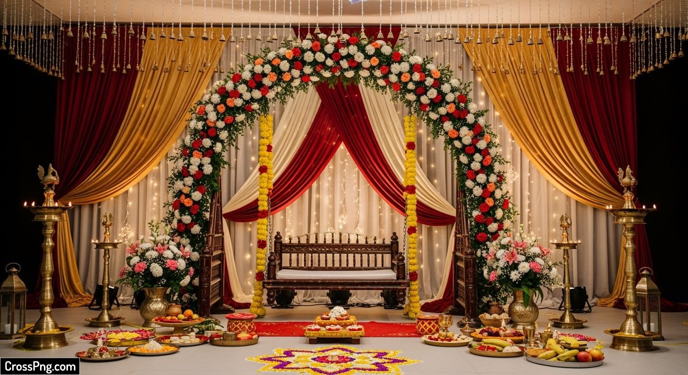 Rice ceremony background decoration image