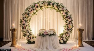 Ring ceremony background decoration image