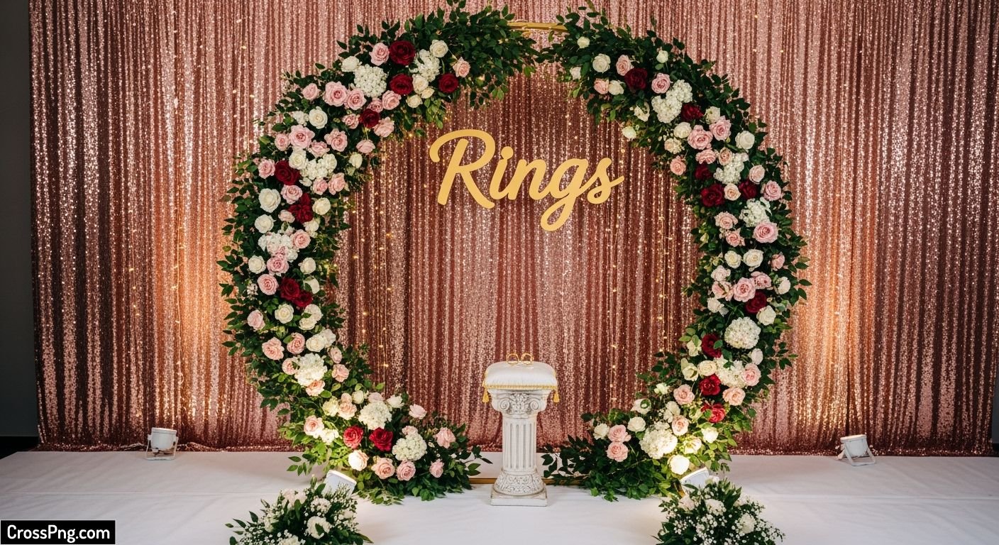 Ring ceremony background decoration image