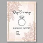 Ring ceremony engagement invitation card image