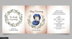 Ring ceremony engagement invitation card image 3