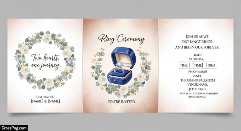 Ring ceremony engagement invitation card image 3