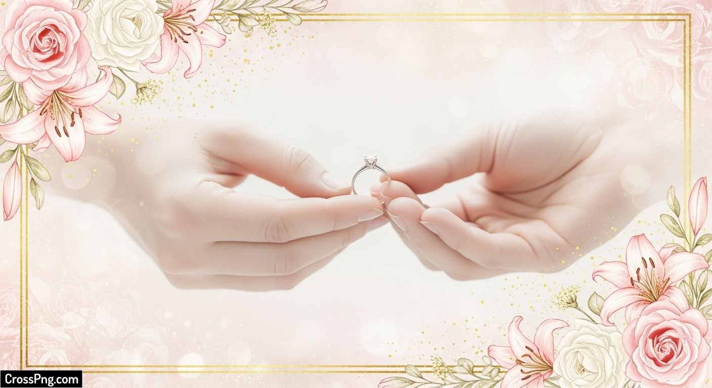 Ring ceremony invitation card background image