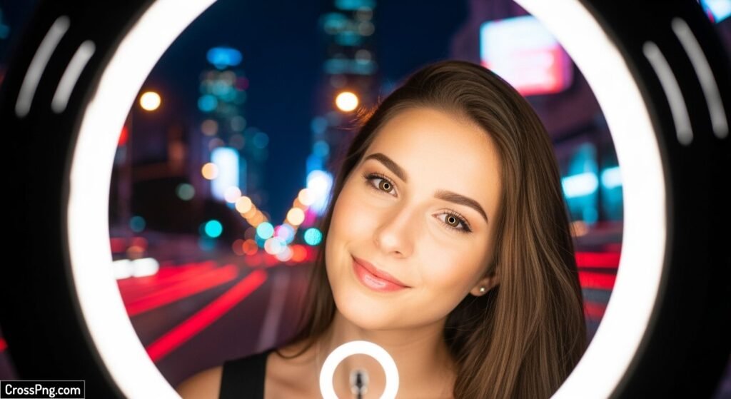 Ring light background picsart image