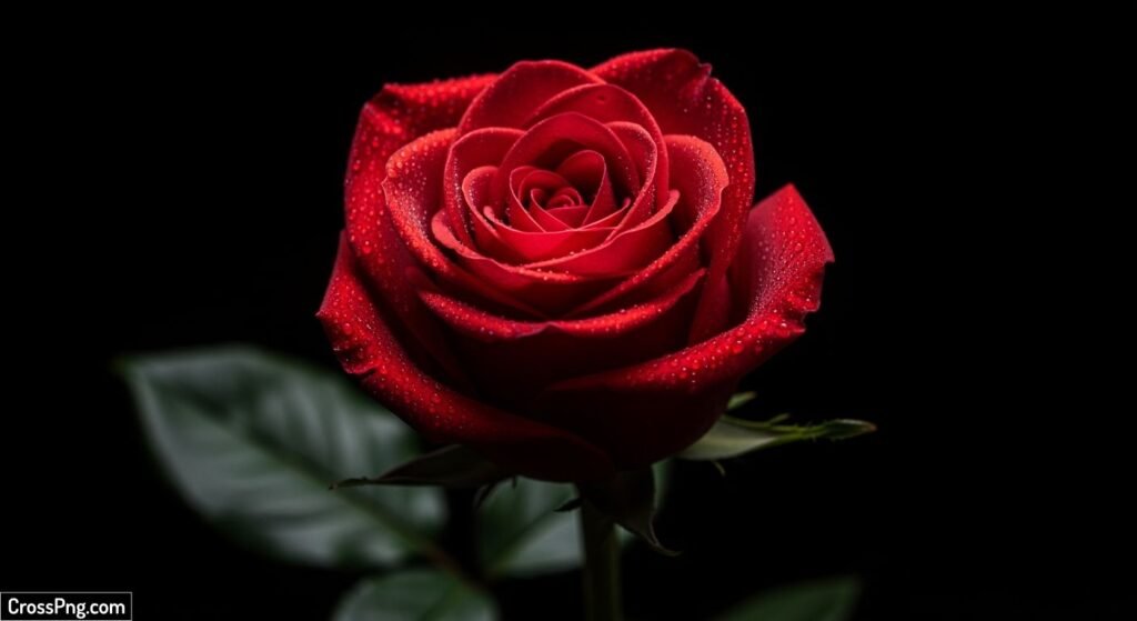 Rose black background image