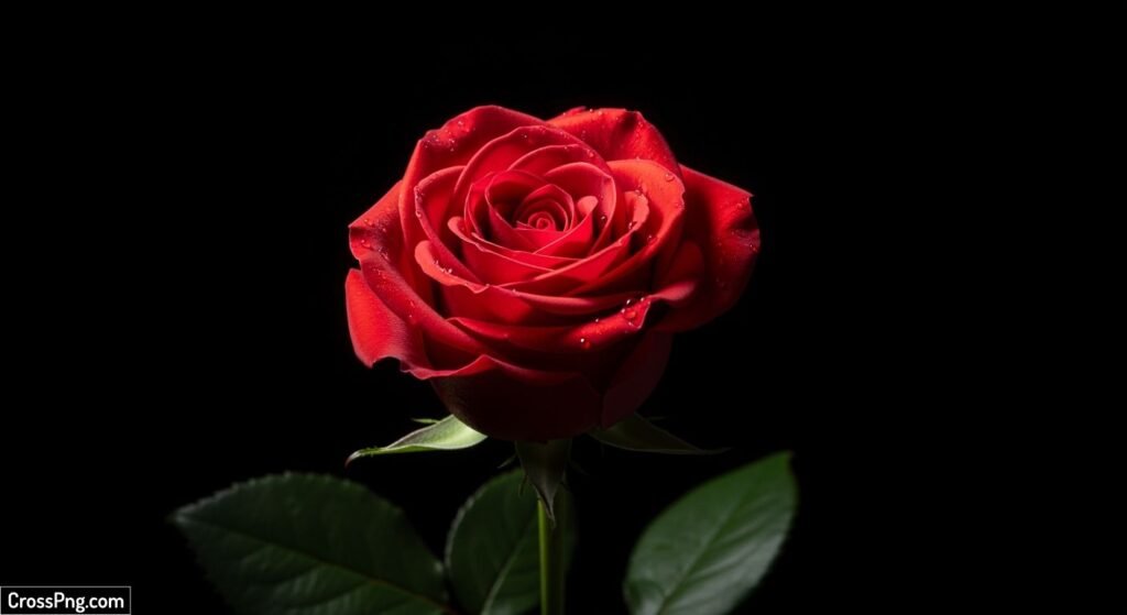 Rose black background image