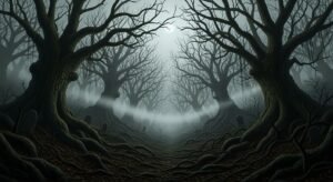 Scary forest background image