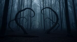 Scary forest background image 4