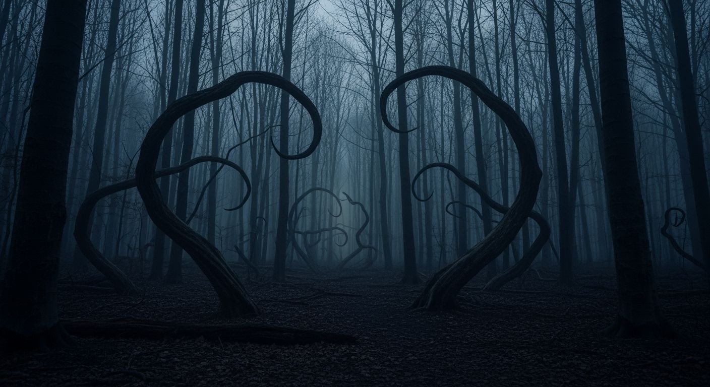 Scary forest background image 4