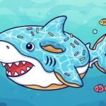 Shark donut background image 2