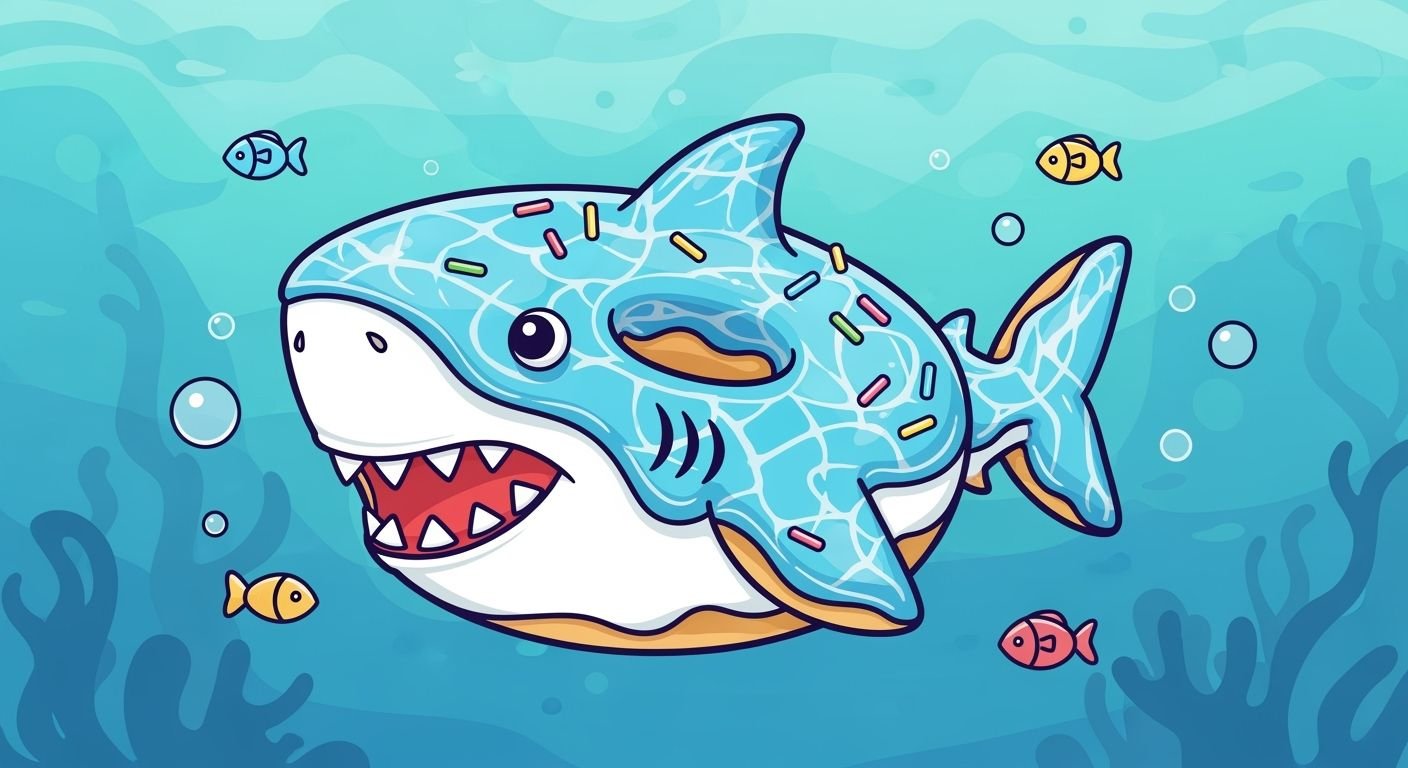 Shark donut background image 2